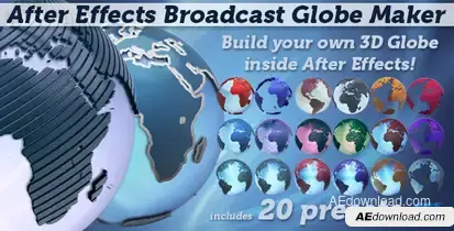 Broadcast Globe Maker Video Displays template preview