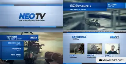Broadcast Lines Pack Video Displays template preview