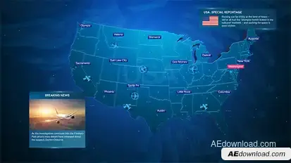 Broadcast Maps Package Video Displays template preview