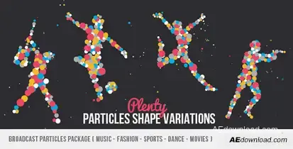Broadcast Particles Package Video Displays template preview