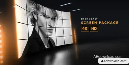 Broadcast Screen Package Video Displays template preview