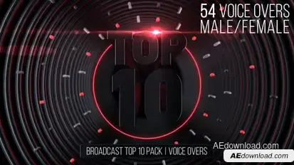 Broadcast Top 10 Pack | Voice Overs Video Displays template preview