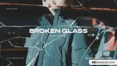 Broken Glass Transition Effect Elements template preview