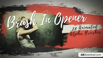 Brush In Opener Video Displays template preview