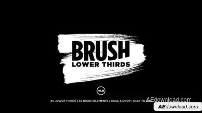 Brush Lower Thirds Video Displays template preview