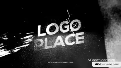 Brush Stroke Grunge Logo Premiere Pro template preview