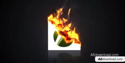 Burning Paper Logo Video Displays template preview