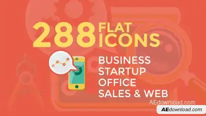 Business & Startup Flat Icons Video Displays template preview