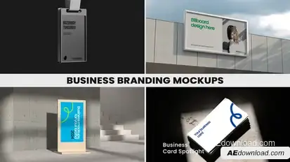 Business Branding Mockups Promo Premiere Pro template preview