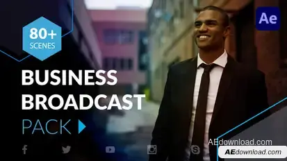 Business Broadcast Package Video Displays template preview