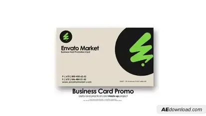 Business Card Promo Premiere Pro template preview