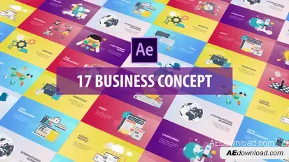 Business Concept - Flat Animation Video Displays template preview