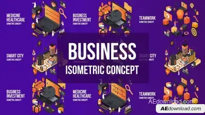 Business Investment- Isometric Concept Video Displays template preview
