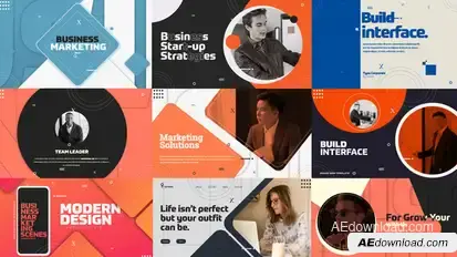Business Marketing Scenes Premiere Pro template preview