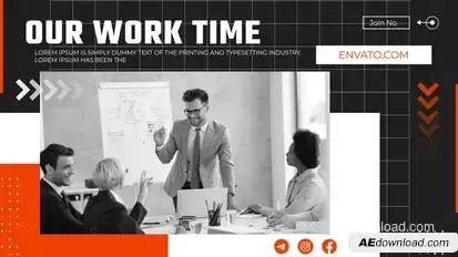 Business slideshow Premiere Pro template preview