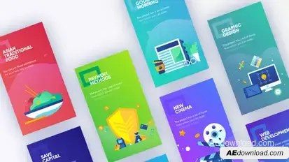 Business Stories Pack Video Displays template preview