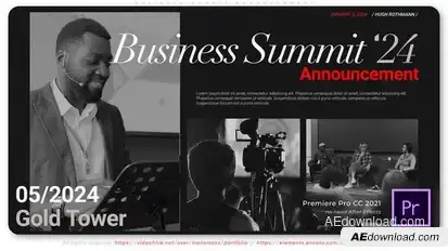 Business Summit Announcement Premiere Pro template preview