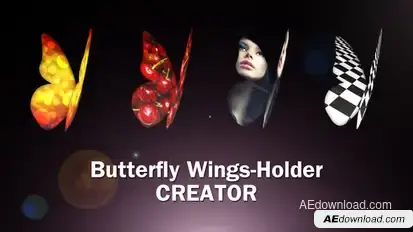 Butterfly Wings Creator Video Displays template preview