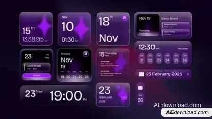 Calendar App Widget Titles template preview