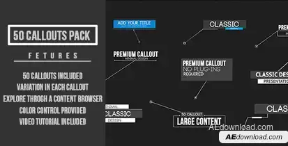 Callout Pack Video Displays template preview