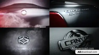 Carbon Turbo Text & Logo Video Displays template preview