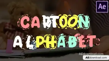 Cartoon Alphabet | After Effects Video Displays template preview