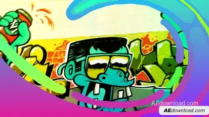 Cartoon Gradient Transitions Video Displays template preview