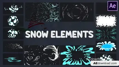 Cartoon Holiday Elements | After Effects Video Displays template preview