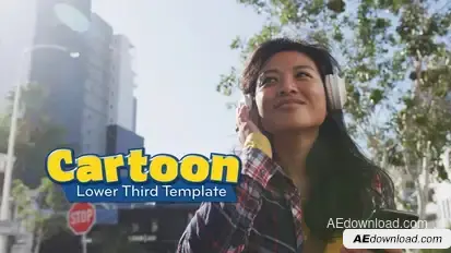 Cartoon Lower Thrid Premiere Pro template preview