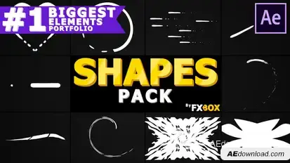 Cartoon Shapes Pack | After Effects Video Displays template preview