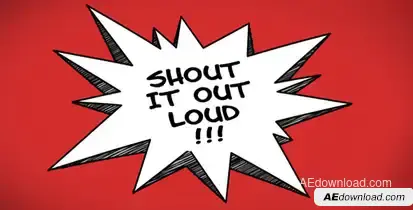 Cartoon Speech Bubbles Video Displays template preview
