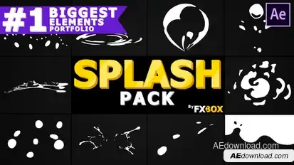 Cartoon Splash Elements | After Effects Video Displays template preview