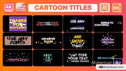 Cartoon Titles | After Effects Video Displays template preview