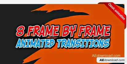 Cartoon transitions Video Displays template preview