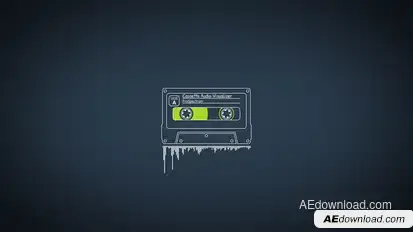 Cassette Audio Visualizer Video Displays template preview