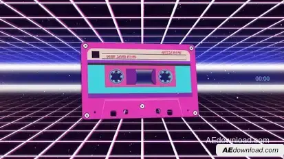 Cassette Audio Visualizer Pack Video Displays template preview