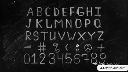 Chalk Alphabet Video Displays template preview