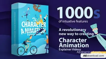 Character Animation Explainer Toolkit Video Displays template preview