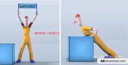 Character Animation Opener Video Displays template preview