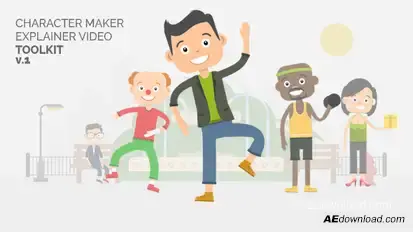 Character Maker - Explainer Video Toolkit Video Displays template preview