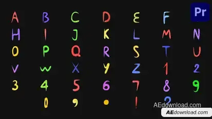 Characters Snake Alphabet | Premiere Pro MOGRT Premiere Pro template preview