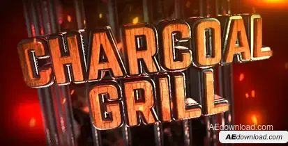 Charcoal Grill Logo Reveal Video Displays template preview