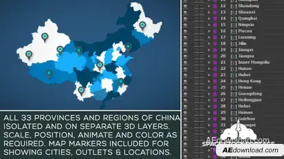 China Map Kit Video Displays template preview