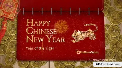 Chinese New Year Booklet Opener Video Displays template preview