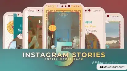 Chinese New Year Dragon Instagram Stories MOGRT Premiere Pro Premiere Pro template preview