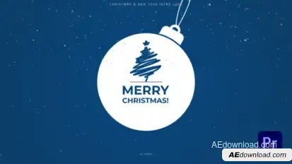 Christmas & New Year Intro Logo Premiere Pro template preview