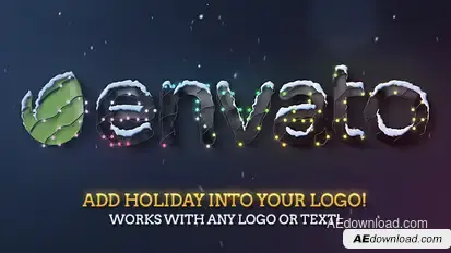Christmas & New Year Lights Elegant Logo Video Displays template preview