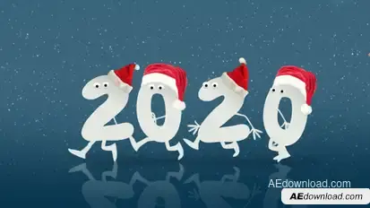 Christmas and New Year Opener Video Displays template preview