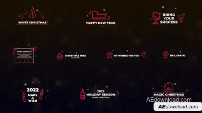 Christmas And New Year Titles || After Effects Video Displays template preview