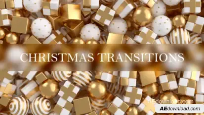 Christmas Balls Transitions Video Displays template preview